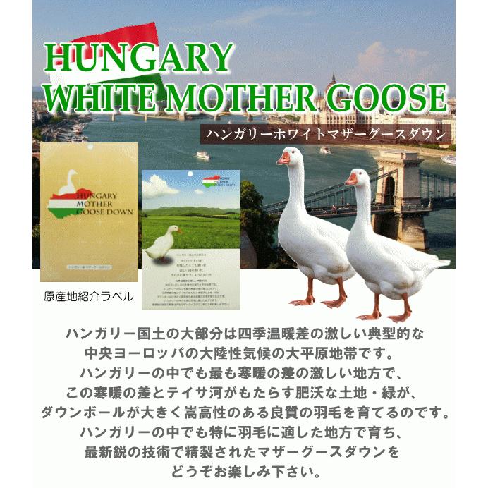 合掛け 羽毛布団 ダブル ハンガリー産ホワイトマザーグース プレミアム　ブラウン 羽毛布団 ダブル 合掛布団 ハンガリー産ホワイトマザーグース