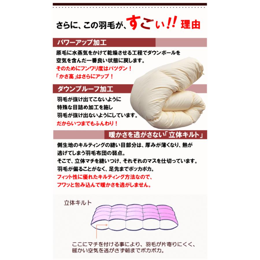 最高級グランドマザーグースダウン！ダブル！クリーニング済み！ 羽毛布団 ダブル ポーランド産グランマザーグースダウン マザーグース