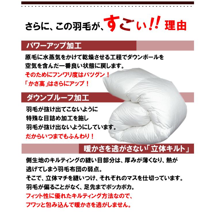 羽毛布団 シングル 掛布団 ホワイトダウン エクセルゴールドラベル