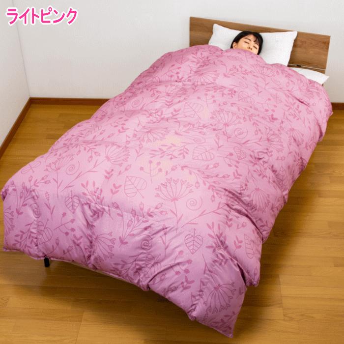 掛け布団 ダブル テイジン マイクロフラッフィー ボタニカル ライトピンク 掛け布団 ダブル テイジン マイクロフラッフィー ボタニカル