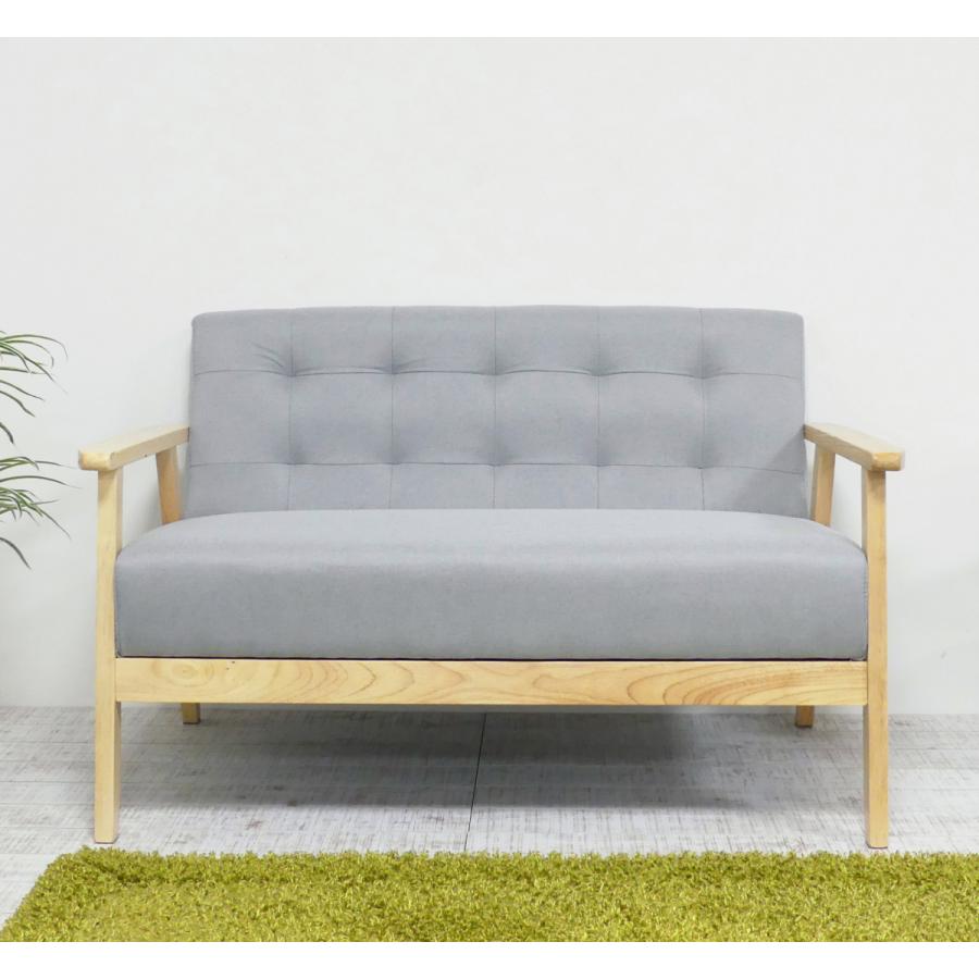 2人掛けソファ【オスロ】グレー クロシオ : リビングハート ヤフー店