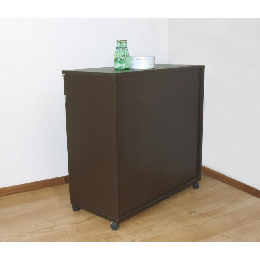 クロシオ ダイニング ダストボックス 2D ブラウン ゴミ箱 キャスター  