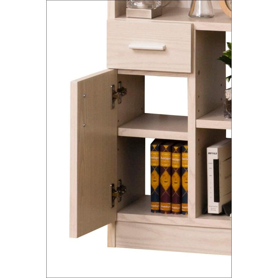 ルーター収納40（W40×D26.5×H80cm） ブラウン 【完成品】