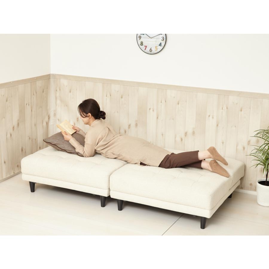 ホワイトソファベッド リクライニング機能付き 【公式通販】