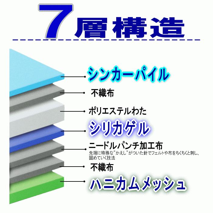 敷きパッド セミダブル 7層 除湿 防ダニ 吸水 消臭 シンカーパイル 