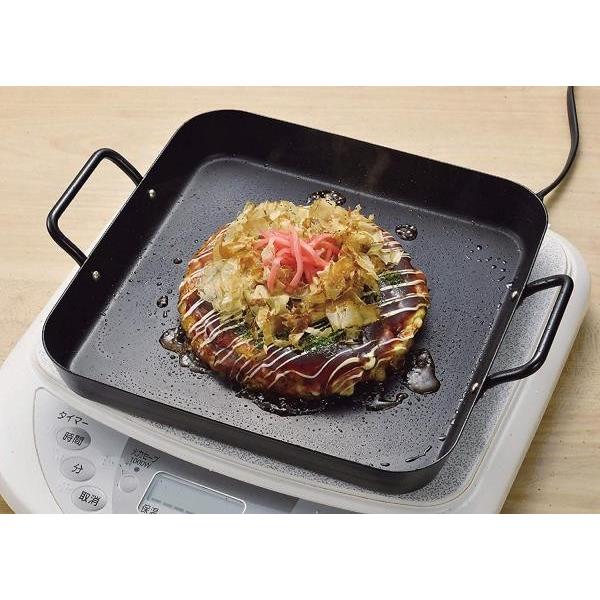 グリルプレート IH 焼肉 プレート IH対応 HB-4514 IHでもガスでも使える鉄製角型プレート25×25cm (AP)｜livingood｜03