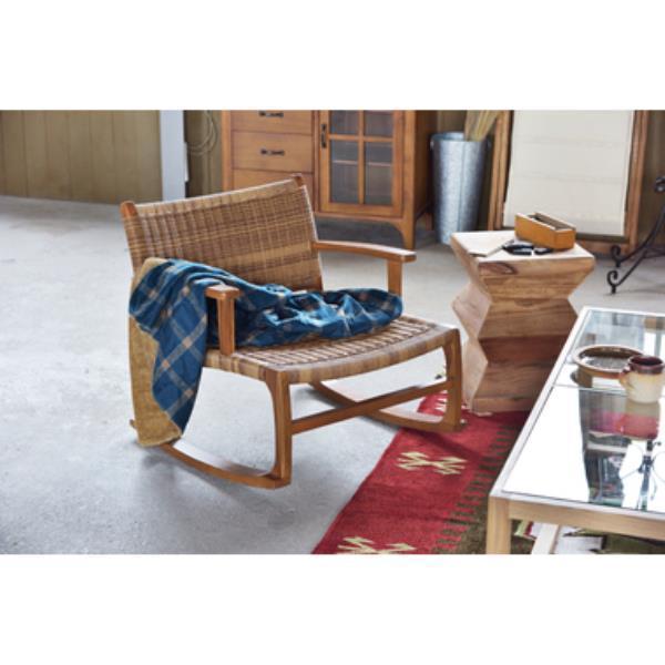 椅子 おしゃれ 天然木 木製 NRS-539 ロッキングチェア ブラウン (AZM