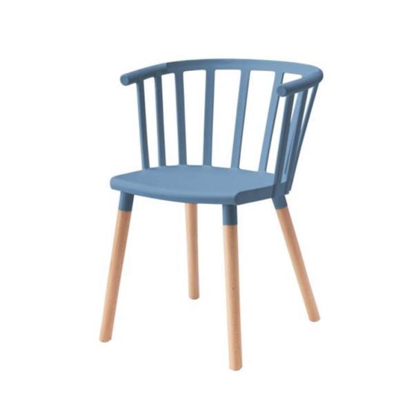 椅子 おしゃれ 椅子 北欧 天然木 CL-483SBL チェア ブルー (AZM)
