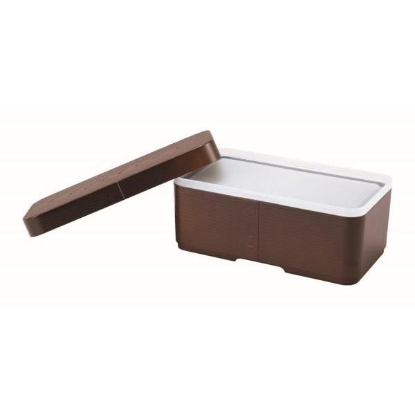 わっぱ弁当箱 わっぱ 弁当 TW-14 曲げわっぱ風弁当箱 長角型 箸と箸