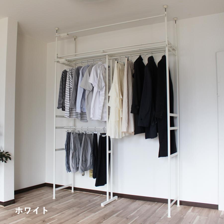 伸縮式 クローゼット ハンガーラック ワードローブ 突っ張り式 楽天市場】伸縮式 突っ張り ラック ワードロープ 奥行30cm