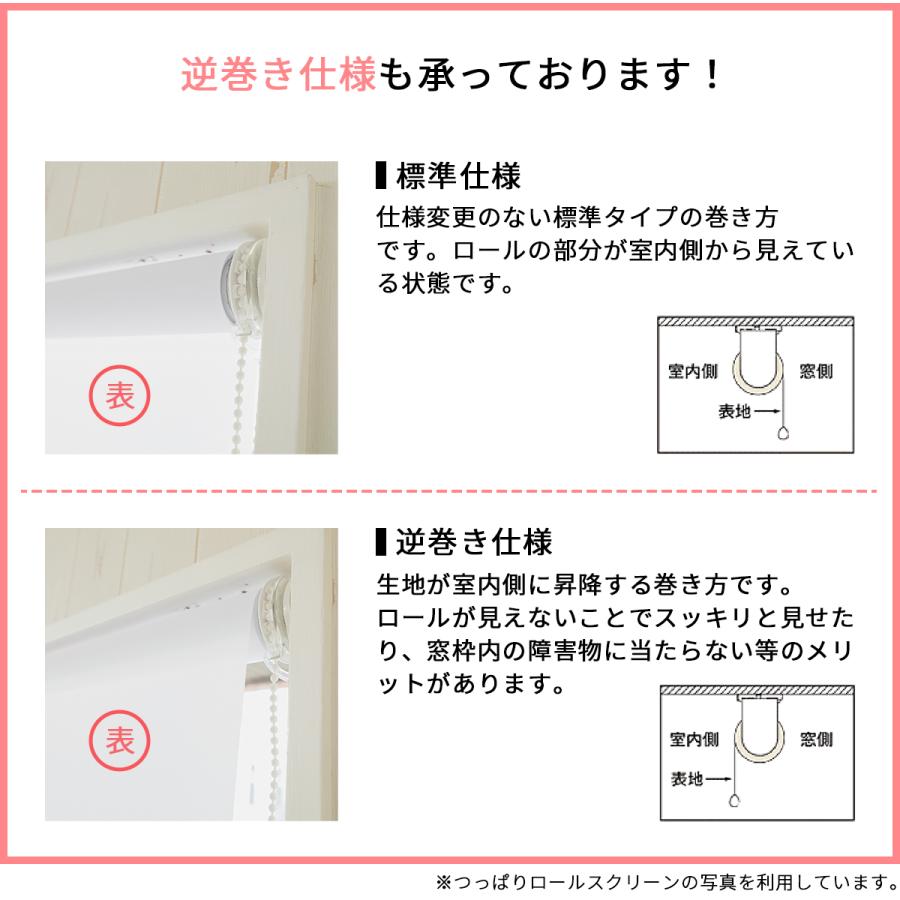 つっぱり式 ロールスクリーン 1級遮光タイプ　スリムタイプ 【幅140.1〜190cm×高さ181〜270cmの範囲 幅1ミリ単位でオーダー】 チェーン操作_7