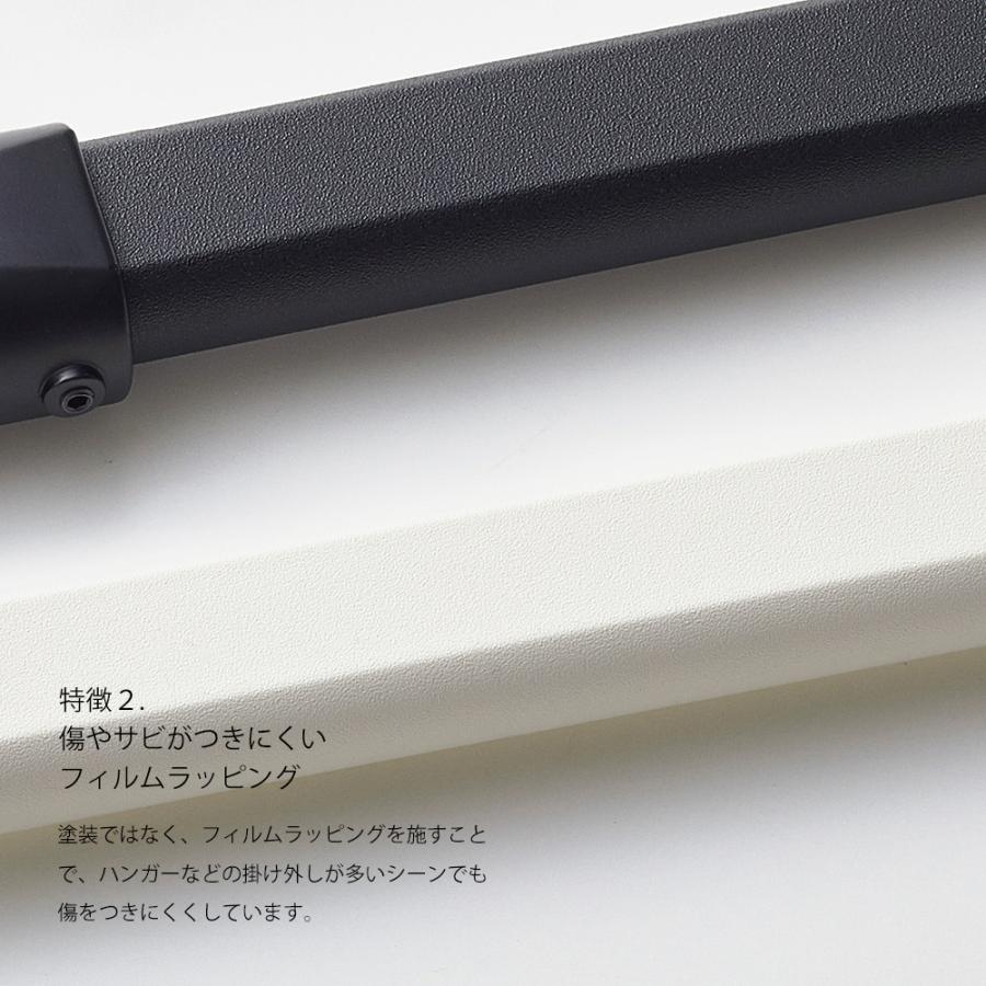 TOSO ハンギングバー H-1【天井付け Lタイプセット】【サイズ：W900×H150mm】トーソー 吊り下げ ハンガーバー アイアン ディスプレイ 物干し ランドリー_4