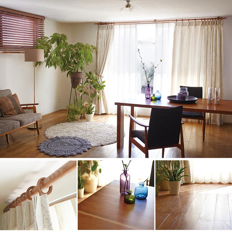 カットしてお届け】木製カーテンレール【ノルディ25】 【ポール長さ