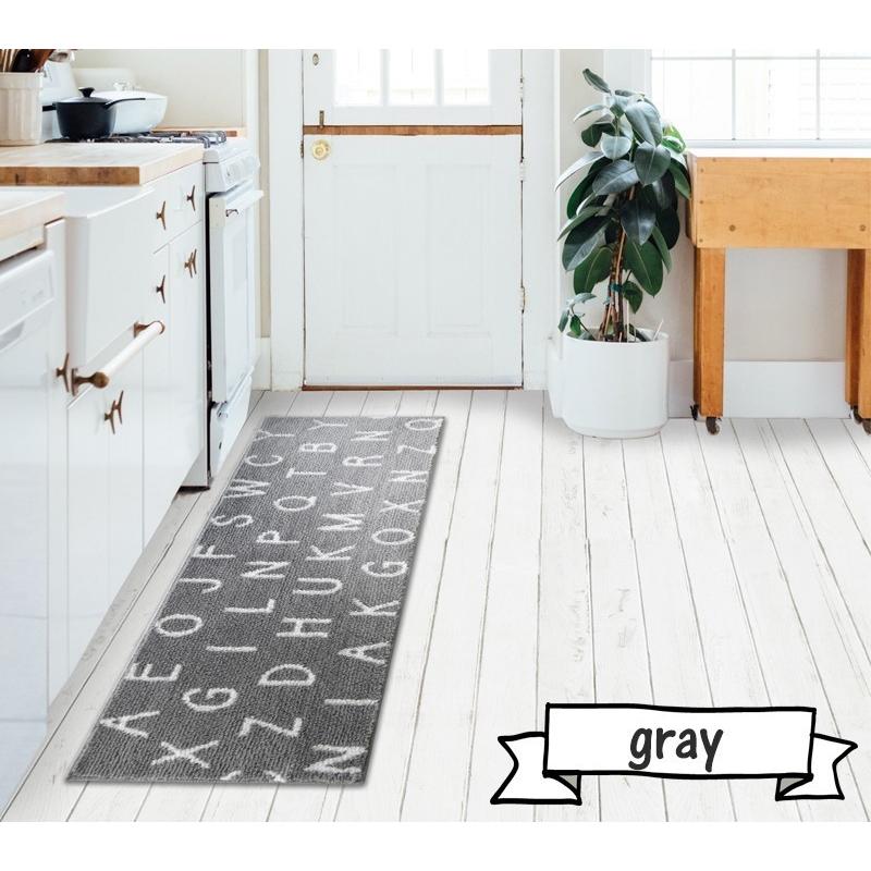 45 180cm Saltoru ソルトル キッチンマット 足元マット インテリアマット ベニワレン アルファベット 白 グレー 黒 Saltoru Bathmat180 リビングプロ 通販 Yahoo ショッピング