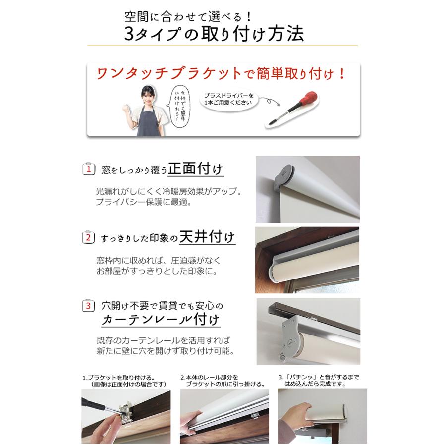 幅46〜60×高さ10〜180cm 1cm単位でオーダー 1級遮光 ロールスクリーン