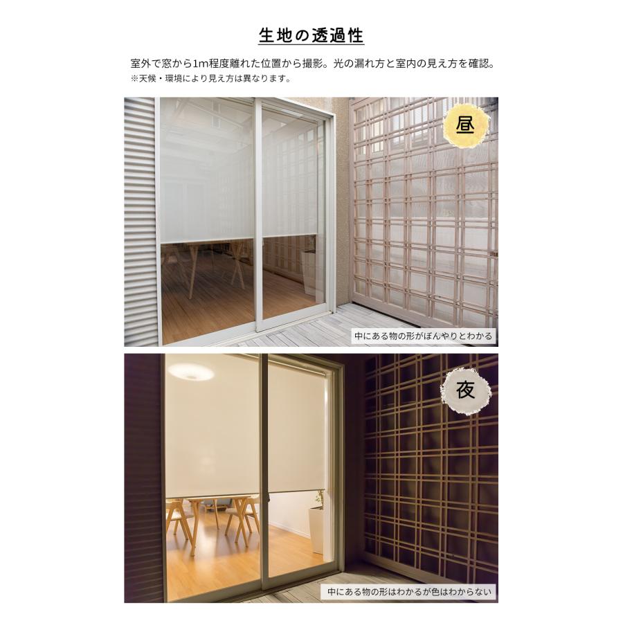 規格サイズ 防炎 透過性ロールスクリーン TIORIO（ティオリオ） 【幅