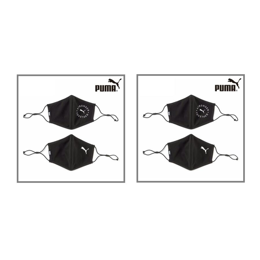 2個セット】PUMA フェイスマスク Black フリーサイズ 2枚入 ×2点