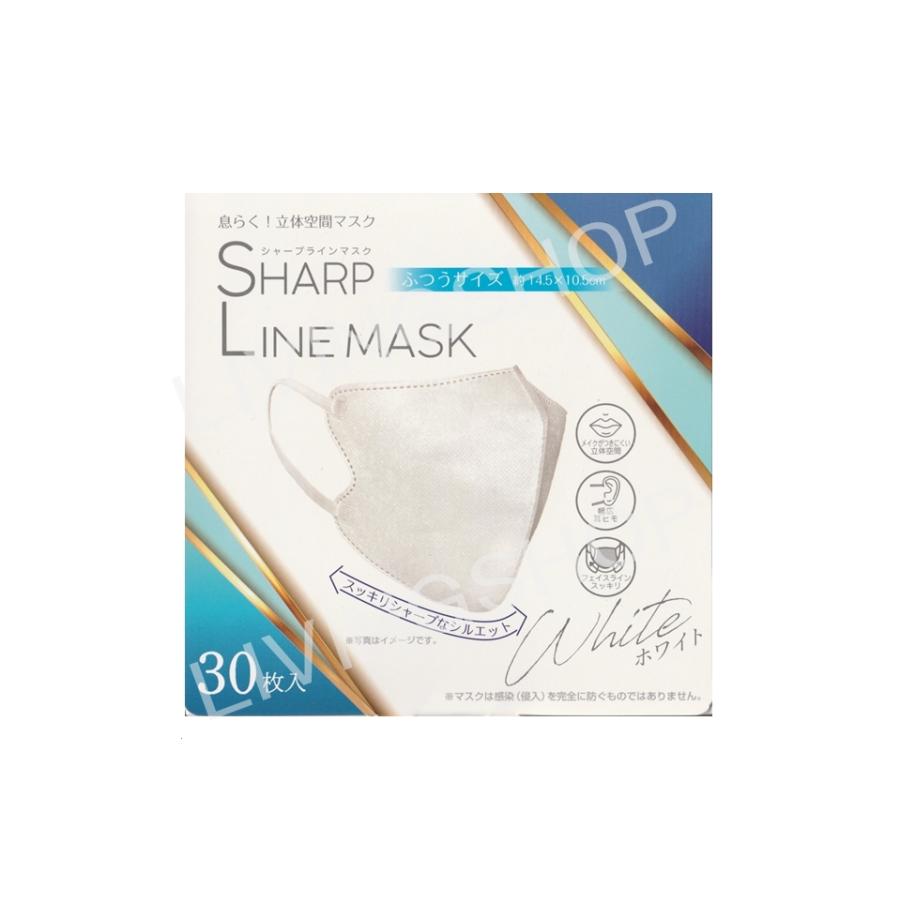 SHARP LINE MASK 息らく!立体空間マスク ホワイト ふつうサイズ SHARP LINE MASK 息らく!立体空間マスク ホワイト ふつうサイズ