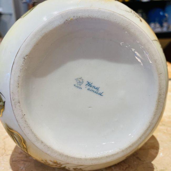 ノリタケ オールドノリタケ 花瓶 壷 金盛花絵 メープルリーフ印