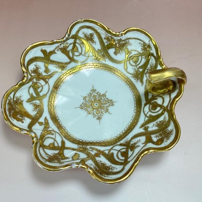 ノリタケ オールドノリタケ 金彩 波縁 ワンハンドルプレート