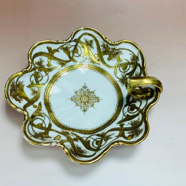 ノリタケ オールドノリタケ 金彩 波縁 ワンハンドルプレート