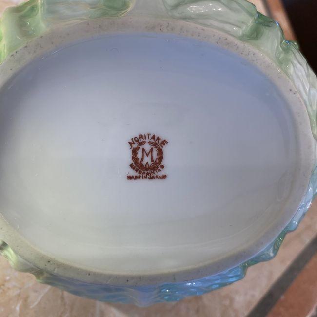 ノリタケ オールドノリタケ ラスター彩 アールデコ 蝶絵 白菜型 金彩