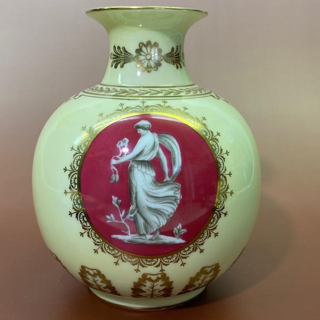 オールドノリタケ メイプルリーフ コバルト 金盛り 小壷