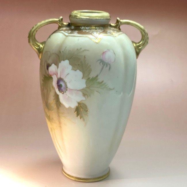 1855 オールドノリタケ 風景画 双耳花瓶 j ノリタケ オールドノリタケ