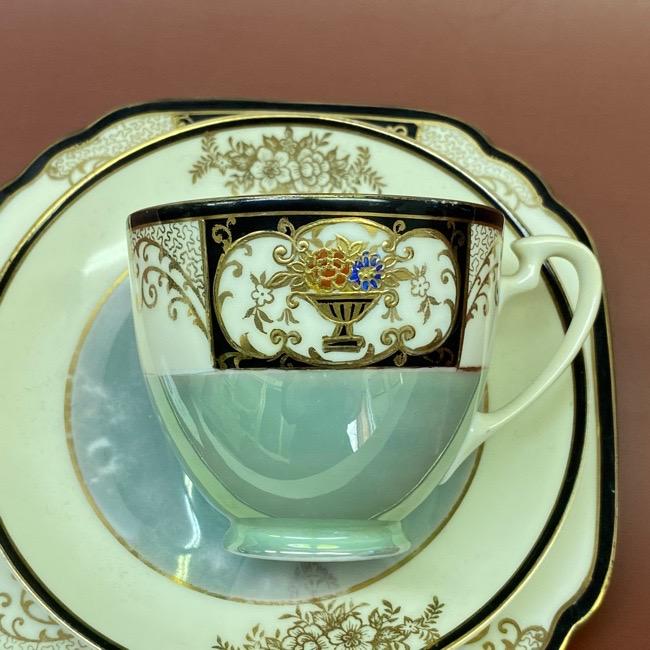 ノリタケ オールドノリタケ 金彩花柄 トリオ C&S コーヒーカップ ノリタケ オールドノリタケ 金彩花柄 トリオ C&S コーヒーカップ