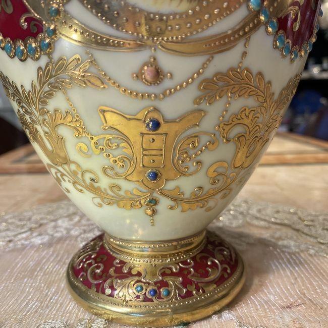 ノリタケ オールドノリタケ レカミア婦人肖像画 金彩盛上げ ジュール