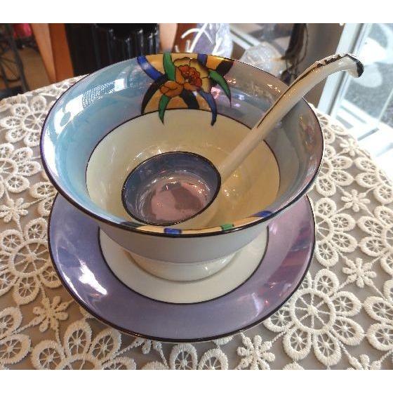 オールドノリタケ ブルーラスター彩 マヨネーズボウル シュガーボウル