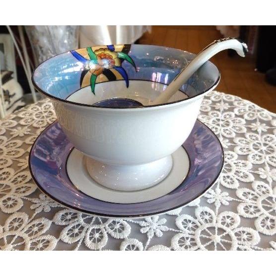 オールドノリタケ ブルーラスター彩 マヨネーズボウル シュガーボウル