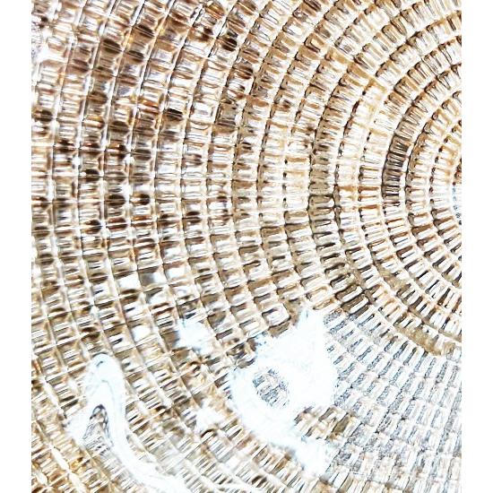 IVV イタリア製 ガラス皿 Diamante ディアマンテ シャンパンゴールド