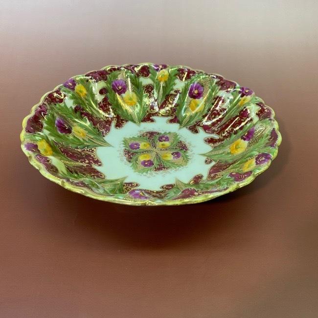 オールド ノリタケ 金彩 金盛上 装飾薔薇文様 大鉢