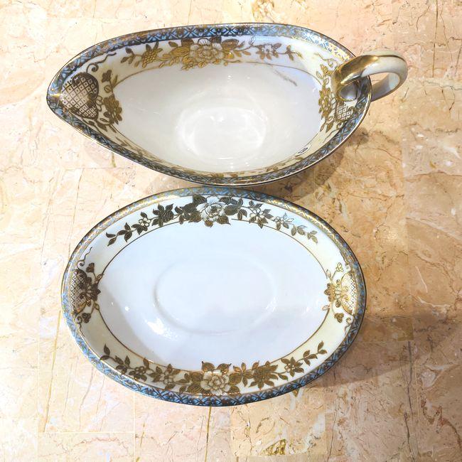 オールドノリタケ　グレビーボード ノリタケ オールドノリタケ 花紋グレービーボード : リビングT&S