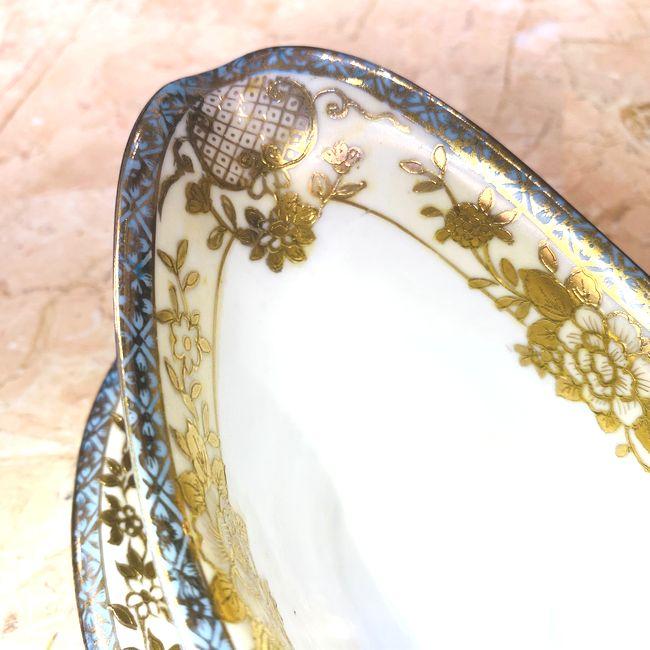 オールドノリタケ　グレビーボード ノリタケ オールドノリタケ 花紋グレービーボード : リビングT&S