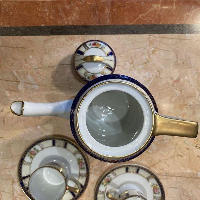 オールドノリタケ 本金盛装飾花紋図 デミタスセット_14