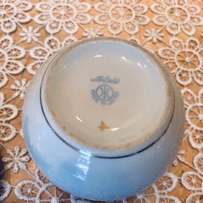 ノリタケ オールドノリタケ 金盛 コバルトブルー 小物入れ 蓋物