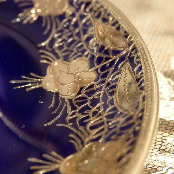 ノリタケ オールドノリタケ コバルト 金盛藍線帯華装飾紋 カップ ノリタケ オールドノリタケ コバルト 金盛藍線帯華装飾紋 カップ