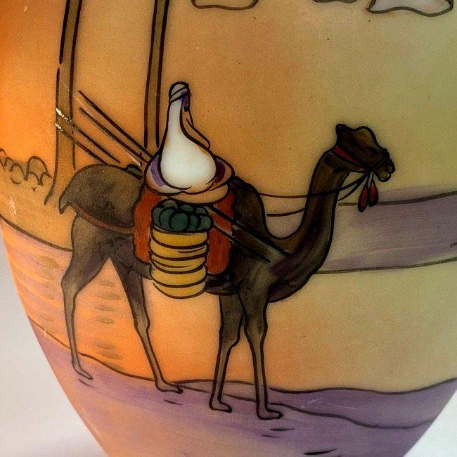 買い保障できる リビングTSオールドノリタケ 盛上装飾 エジプト風景文