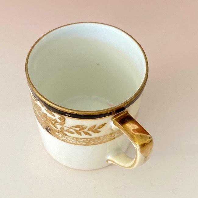 ノリタケ オールドノリタケ 金彩花籠紋 デミタスコーヒーカップ