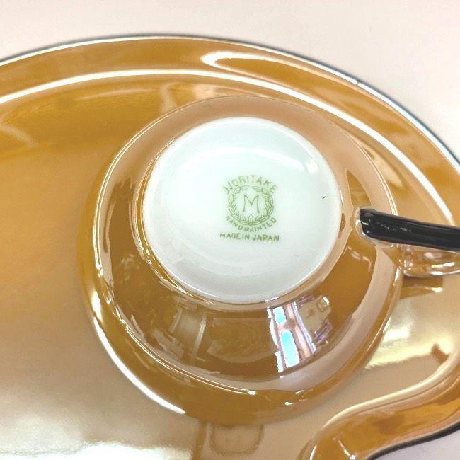 ノリタケ オールドノリタケ オレンジラスター彩 スナックセット カップ