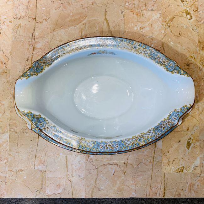 ノリタケ 花柄ソースディッシュ グレイビーボード 月佳樹印【中古