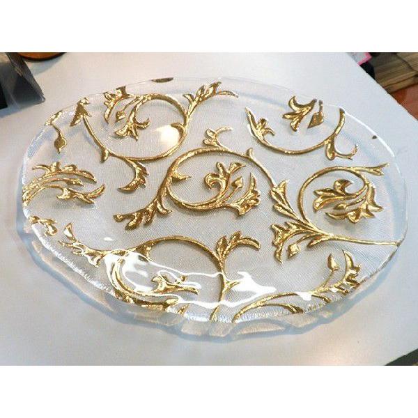 最も優遇 Ivv イタリア製 大皿 ガラス皿 Bisanzio ビザンツィオ ゴールド 39cmプレート 5550 1 正規品 Tv Creativetalentnetwork Com