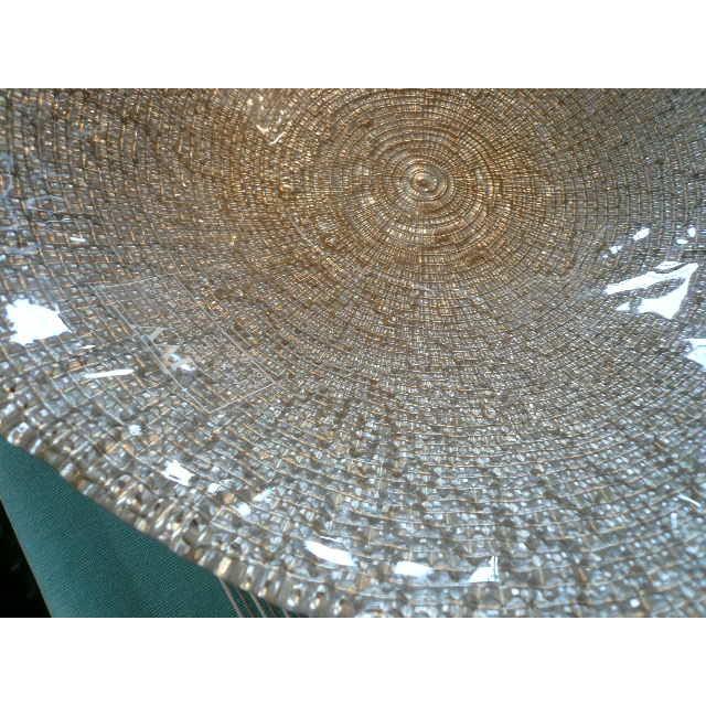 IVV イタリア製 大皿 ガラス皿 Diamante ディアマンテ シャンパン