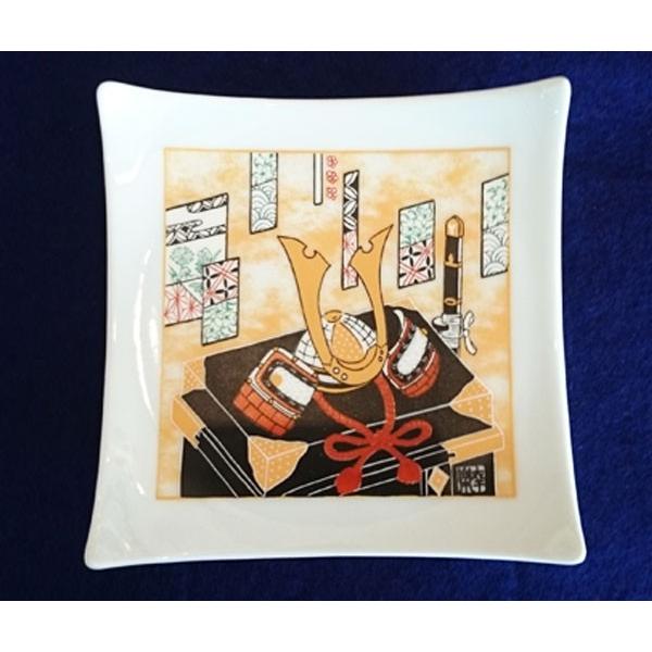 端午の節句】賞美堂「兜絵の飾り皿」五月節句 端午 男の子 祝事