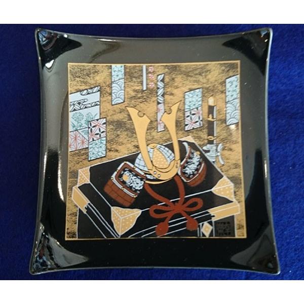 端午の節句】賞美堂「兜絵の飾り皿」五月節句 端午 男の子 祝事