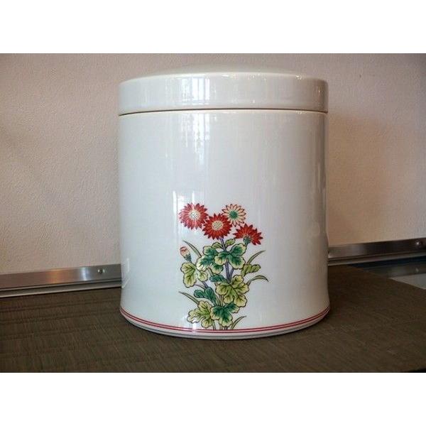 有田焼・弥左エ門 「菊」 メモリアルポット 小物入れ 骨壺（桐箱