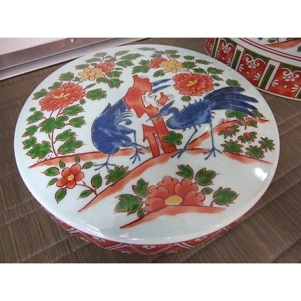 有田焼・弥左エ門 「牡丹孔雀」 メモリアルポット 小物入れ 骨壺（桐箱