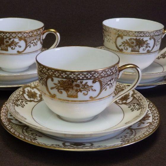 ノリタケ オールドノリタケ 金彩 コーヒーカップ&ソーサー ノリタケ オールドノリタケ 金彩 コーヒーカップ&ソーサー